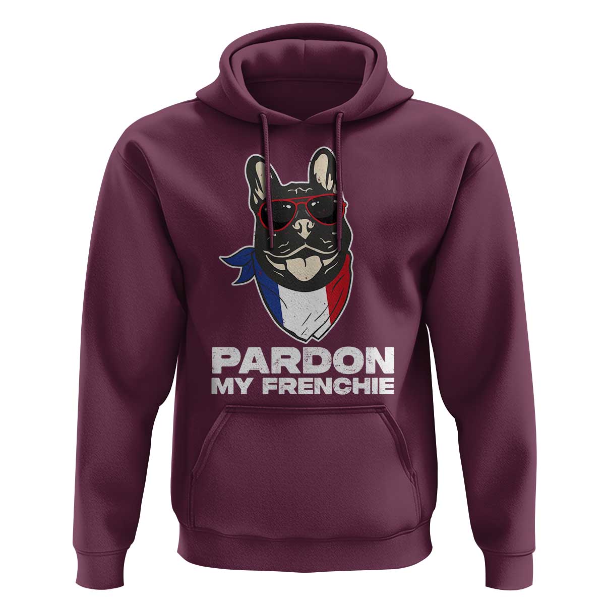 Funny Frenchie Bulldog Hoodie Pardon My French Pet Lover - Wonder Print Shop