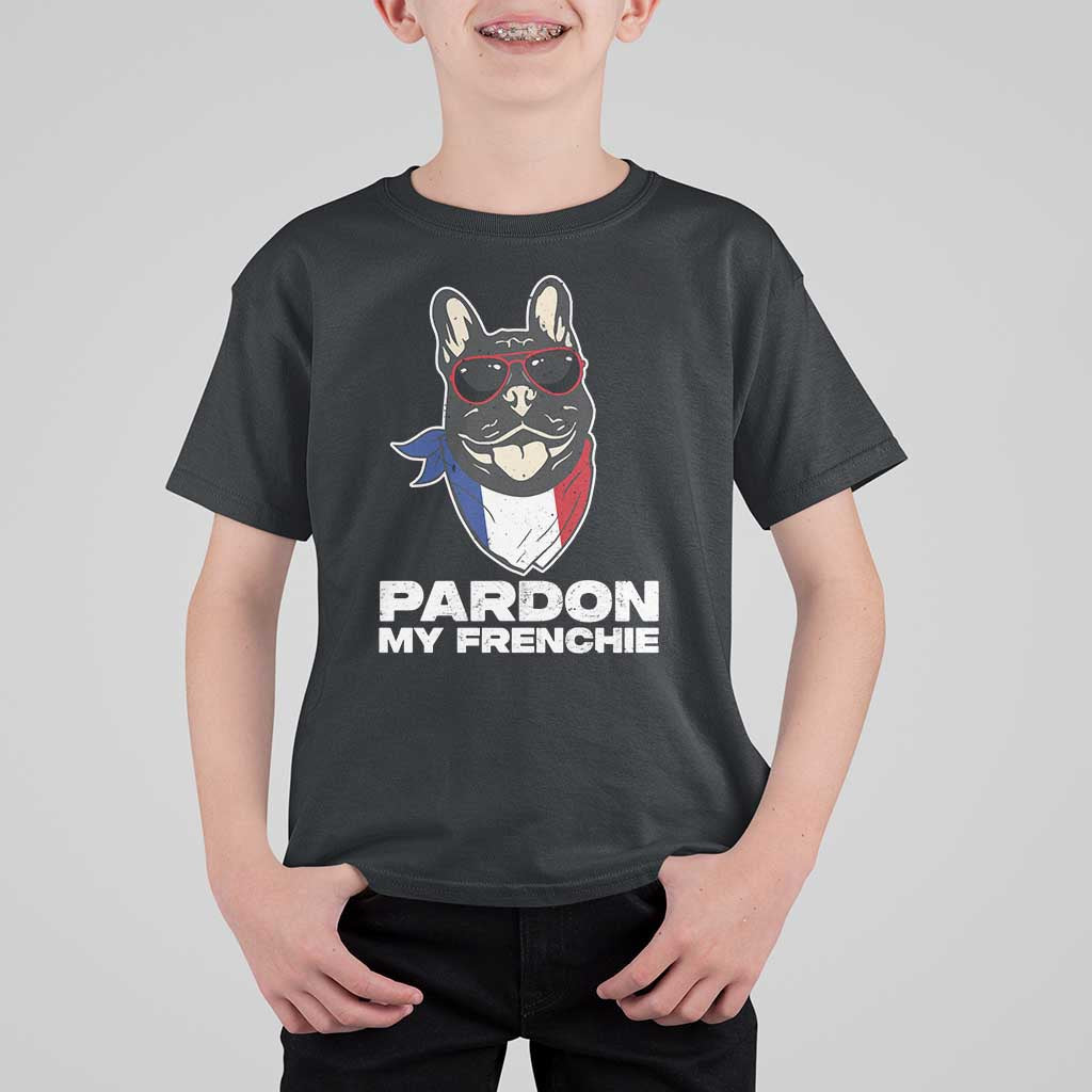 Funny Frenchie Bulldog T Shirt For Kid Pardon My French Pet Lover - Wonder Print Shop