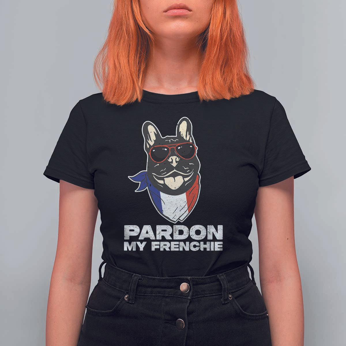 Funny Frenchie Bulldog T Shirt For Women Pardon My French Pet Lover - Wonder Print Shop