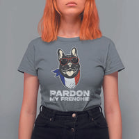 Funny Frenchie Bulldog T Shirt For Women Pardon My French Pet Lover - Wonder Print Shop
