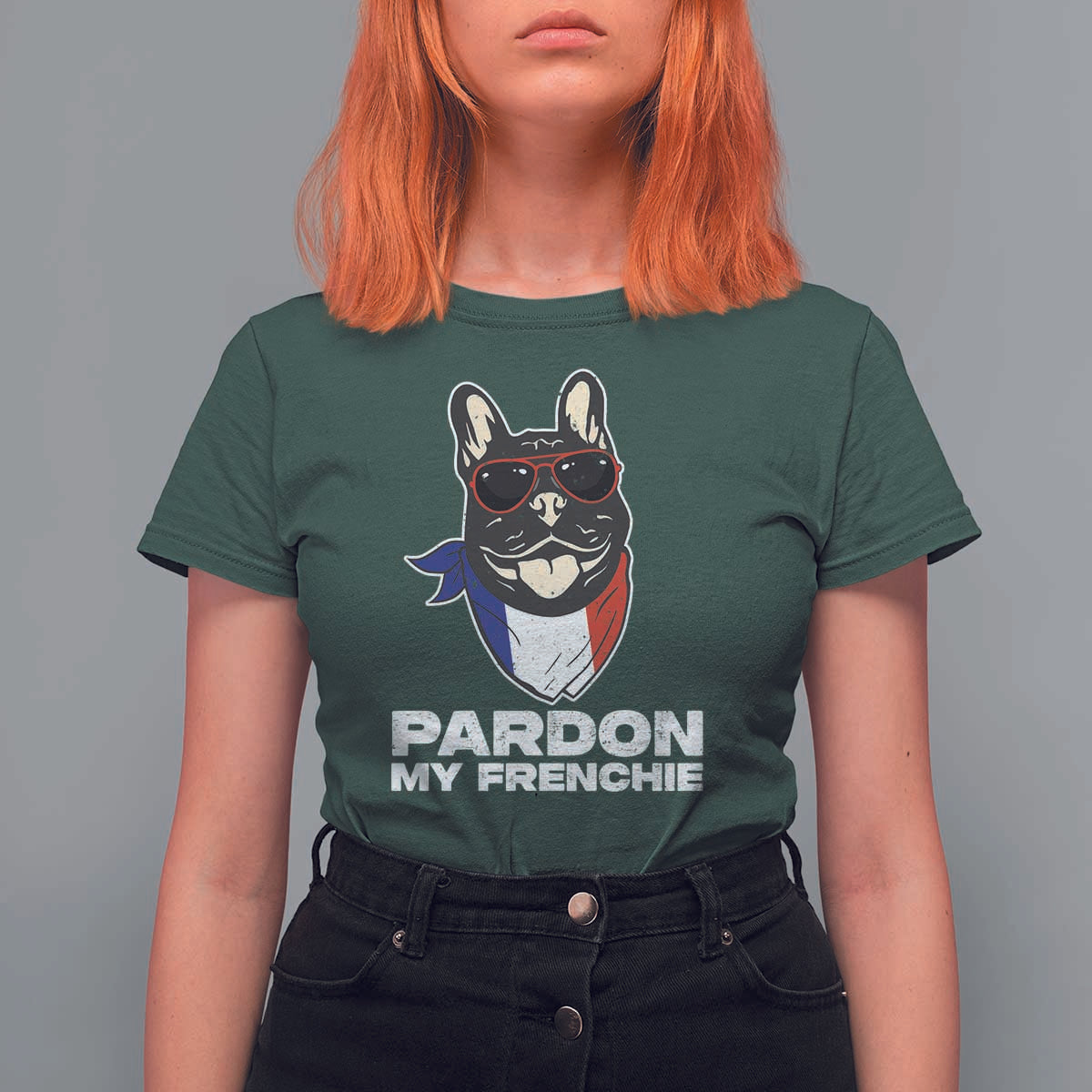 Funny Frenchie Bulldog T Shirt For Women Pardon My French Pet Lover - Wonder Print Shop