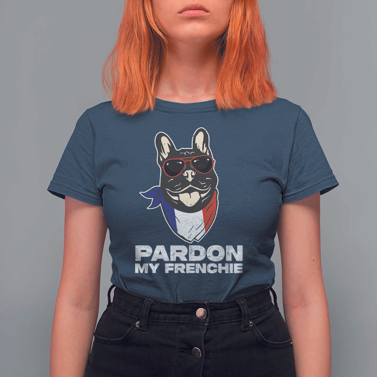 Funny Frenchie Bulldog T Shirt For Women Pardon My French Pet Lover - Wonder Print Shop