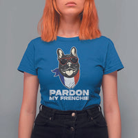 Funny Frenchie Bulldog T Shirt For Women Pardon My French Pet Lover - Wonder Print Shop