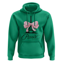 Eiffel Tower French Hoodie Paris Coquette France Pink Bow Aesthetic - Wonder Print Shop