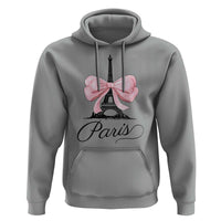 Eiffel Tower French Hoodie Paris Coquette France Pink Bow Aesthetic - Wonder Print Shop