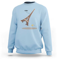 Funny Eiffel Tower Sweatshirt I Fell Banana Peel Fallen In Paris - Wonder Print Shop