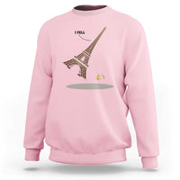 Funny Eiffel Tower Sweatshirt I Fell Banana Peel Fallen In Paris - Wonder Print Shop
