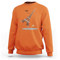 Funny Eiffel Tower Sweatshirt I Fell Banana Peel Fallen In Paris - Wonder Print Shop