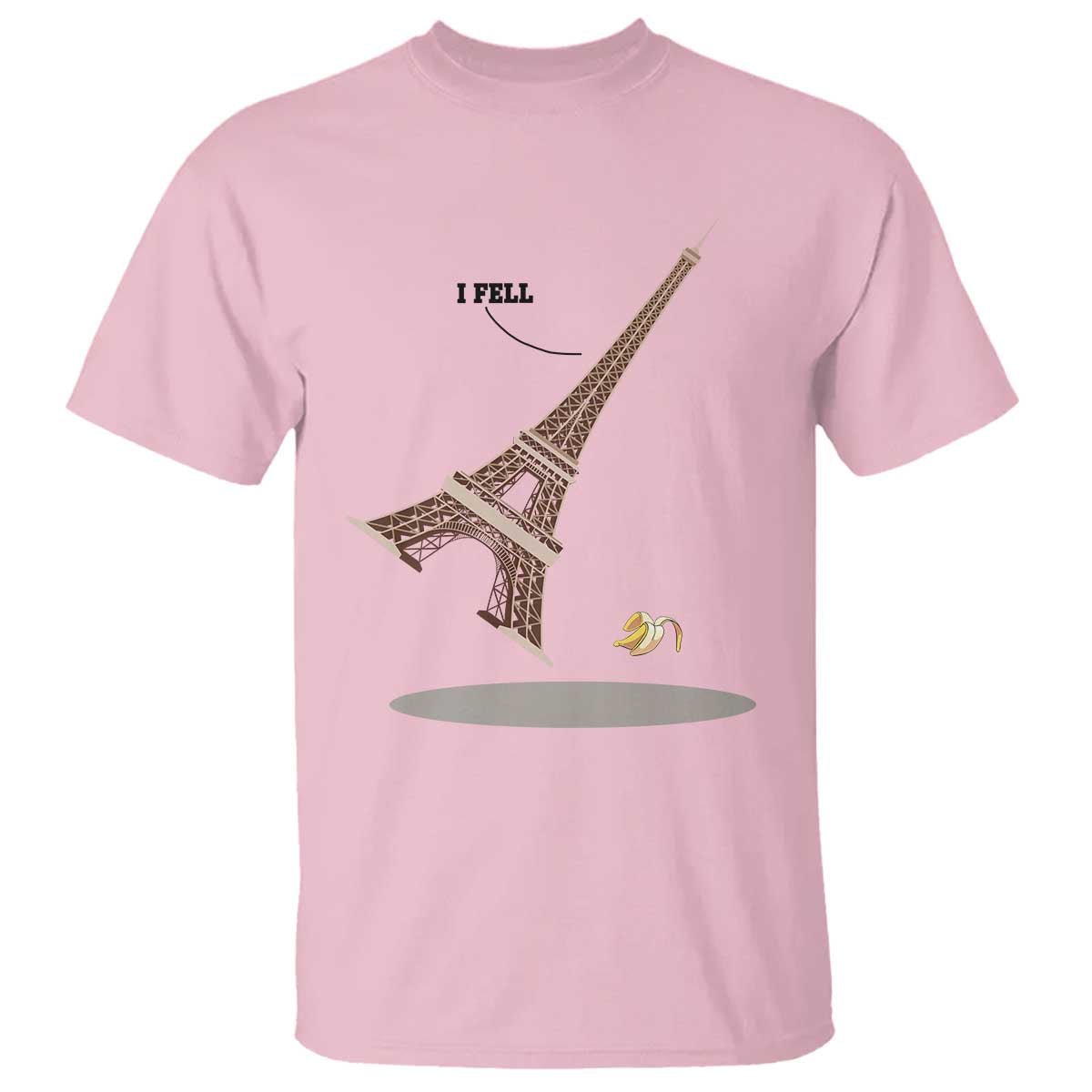 Funny Eiffel Tower T Shirt I Fell Banana Peel Fallen In Paris - Wonder Print Shop