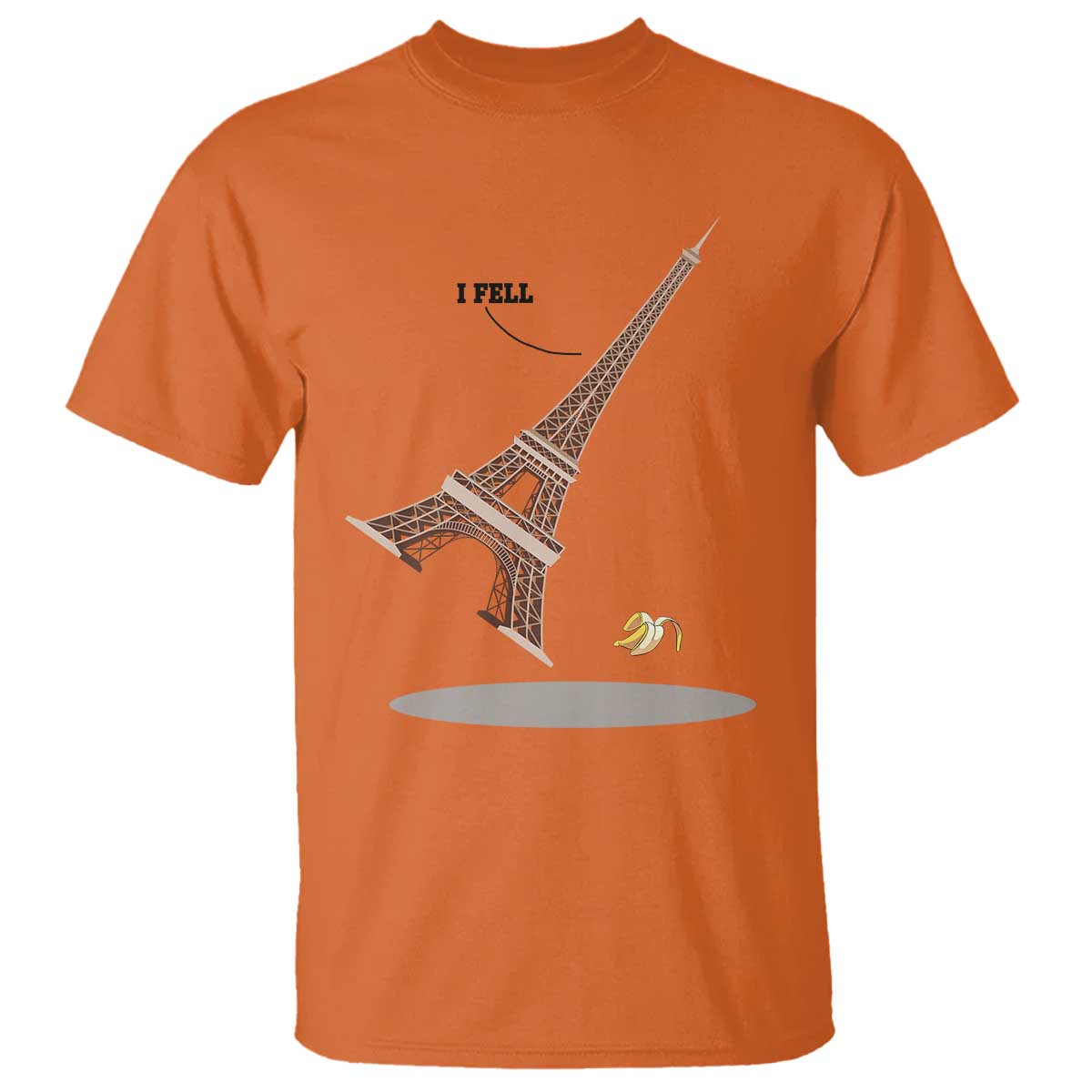 Funny Eiffel Tower T Shirt I Fell Banana Peel Fallen In Paris - Wonder Print Shop
