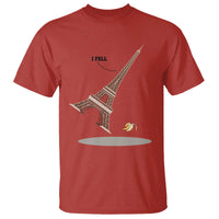 Funny Eiffel Tower T Shirt I Fell Banana Peel Fallen In Paris - Wonder Print Shop