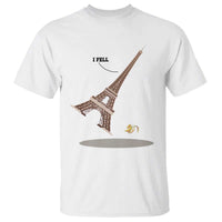 Funny Eiffel Tower T Shirt I Fell Banana Peel Fallen In Paris - Wonder Print Shop