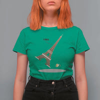 Funny Eiffel Tower T Shirt For Women I Fell Banana Peel Fallen In Paris - Wonder Print Shop
