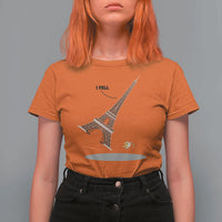 Funny Eiffel Tower T Shirt For Women I Fell Banana Peel Fallen In Paris - Wonder Print Shop