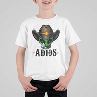 Funny Alien Cowboy T Shirt For Kid Adios Westen Life Country Hat - Wonder Print Shop