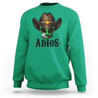 Funny Alien Cowboy Sweatshirt Adios Westen Life Country Hat - Wonder Print Shop