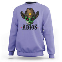 Funny Alien Cowboy Sweatshirt Adios Westen Life Country Hat - Wonder Print Shop