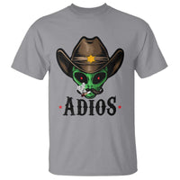 Funny Alien Cowboy T Shirt Adios Westen Life Country Hat - Wonder Print Shop
