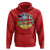 Funny Christmas In July Hoodie Flamingo With Santa Claus Palm Tree - Wonder Print Shop