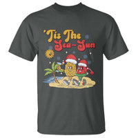 Funny Christmas In July T Shirt Tis The Sea Sun Retro Tropical Pineapple Watermelon - Wonder Print Shop