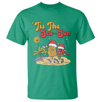 Funny Christmas In July T Shirt Tis The Sea Sun Retro Tropical Pineapple Watermelon - Wonder Print Shop