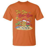 Funny Christmas In July T Shirt Tis The Sea Sun Retro Tropical Pineapple Watermelon - Wonder Print Shop