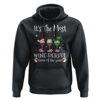 Funny Christmas In July Hoodie It's The Most Winederful Time Of The Year Wine Glasses Flower - Wonder Print Shop