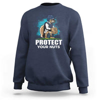 Funny Baseball Squirrel Sweatshirt Protect Your Nuts Catcher - Wonder Print Shop