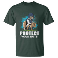 Funny Baseball Squirrel T Shirt Protect Your Nuts Catcher - Wonder Print Shop