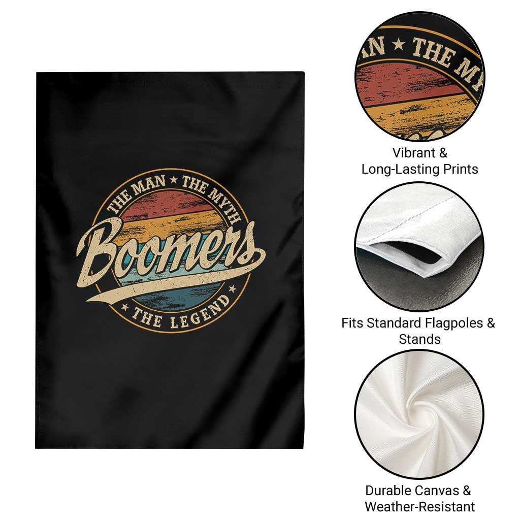 Funny Boomers The Man The Myth The Legend Garden Flag Retro Baby Boomers Generation - Wonder Print Shop