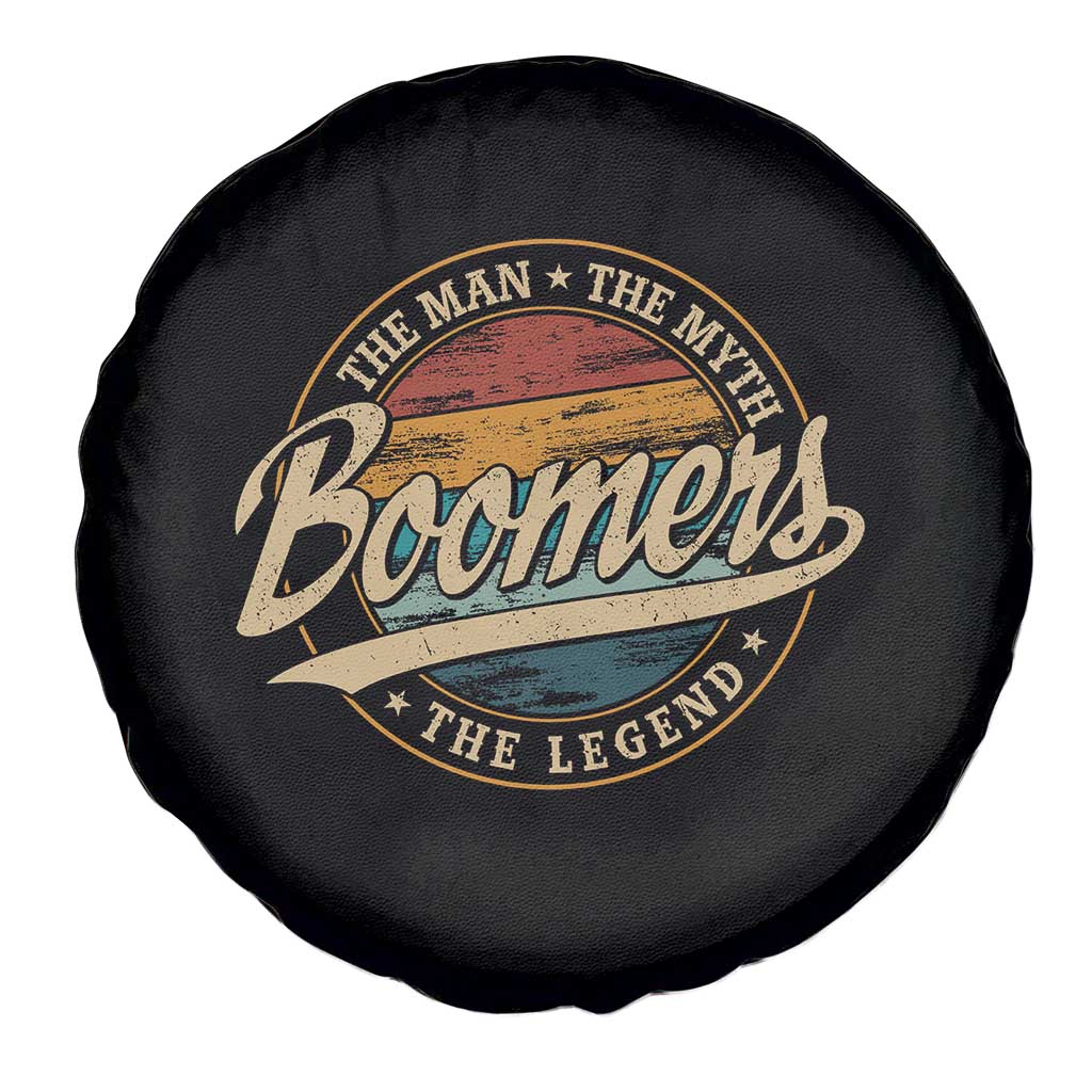 Boomers The Man The Myth The Legend Spare Tire Cover Retro Baby Boomers Generation - Wonder Print Shop