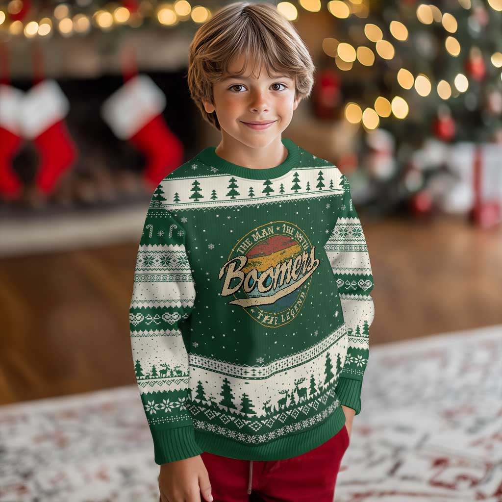 Boomers The Man The Myth The Legend Ugly Christmas Sweater Retro Baby Boomers Generation - Wonder Print Shop