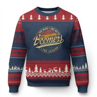 Boomers The Man The Myth The Legend Ugly Christmas Sweater Retro Baby Boomers Generation - Wonder Print Shop