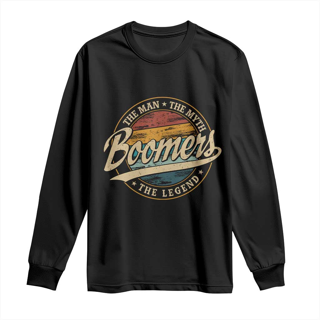 Boomers The Man The Myth The Legend Long Sleeve Shirt Retro Baby Boomers Generation - Wonder Print Shop