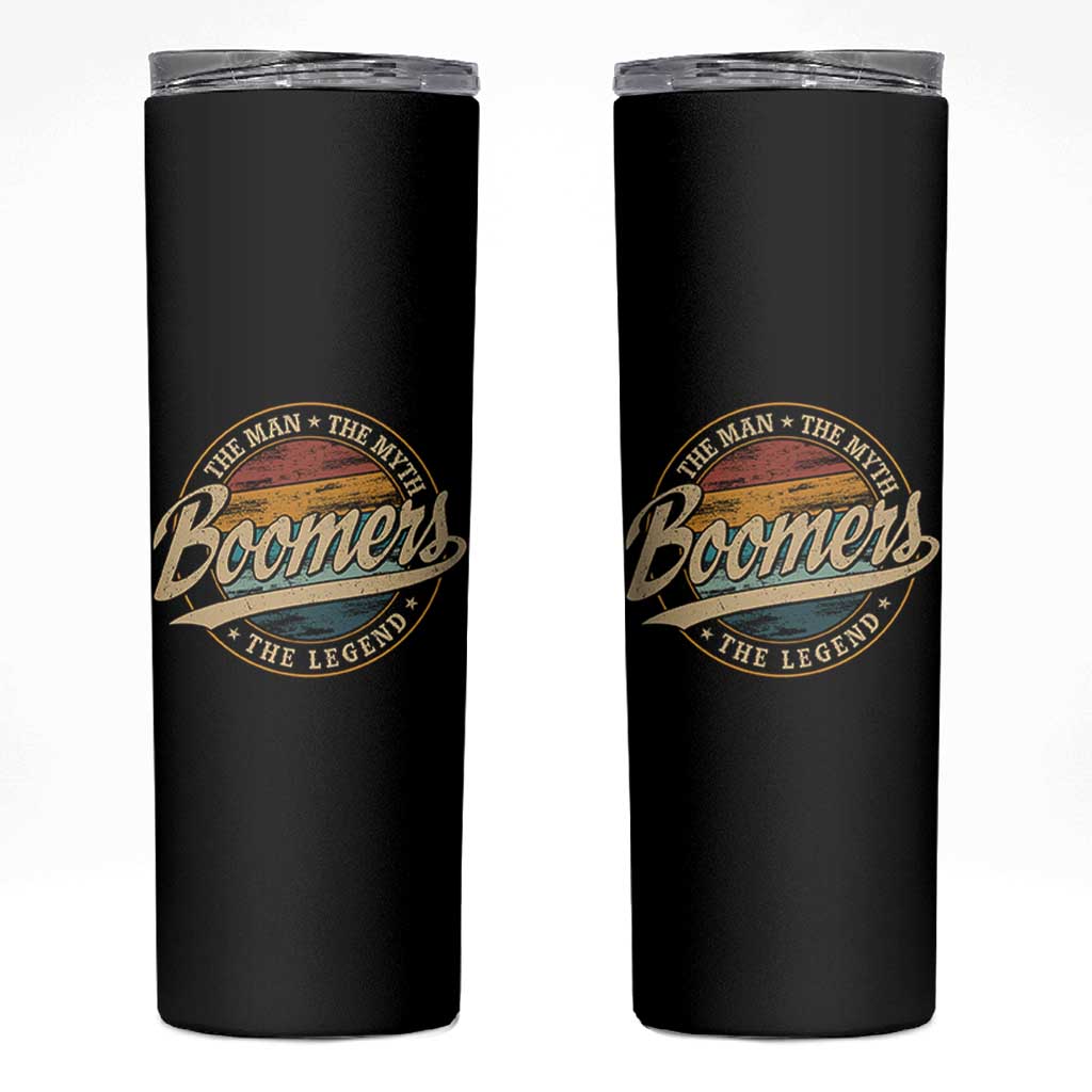 Boomers The Man The Myth The Legend Skinny Tumbler Retro Baby Boomers Generation - Wonder Print Shop