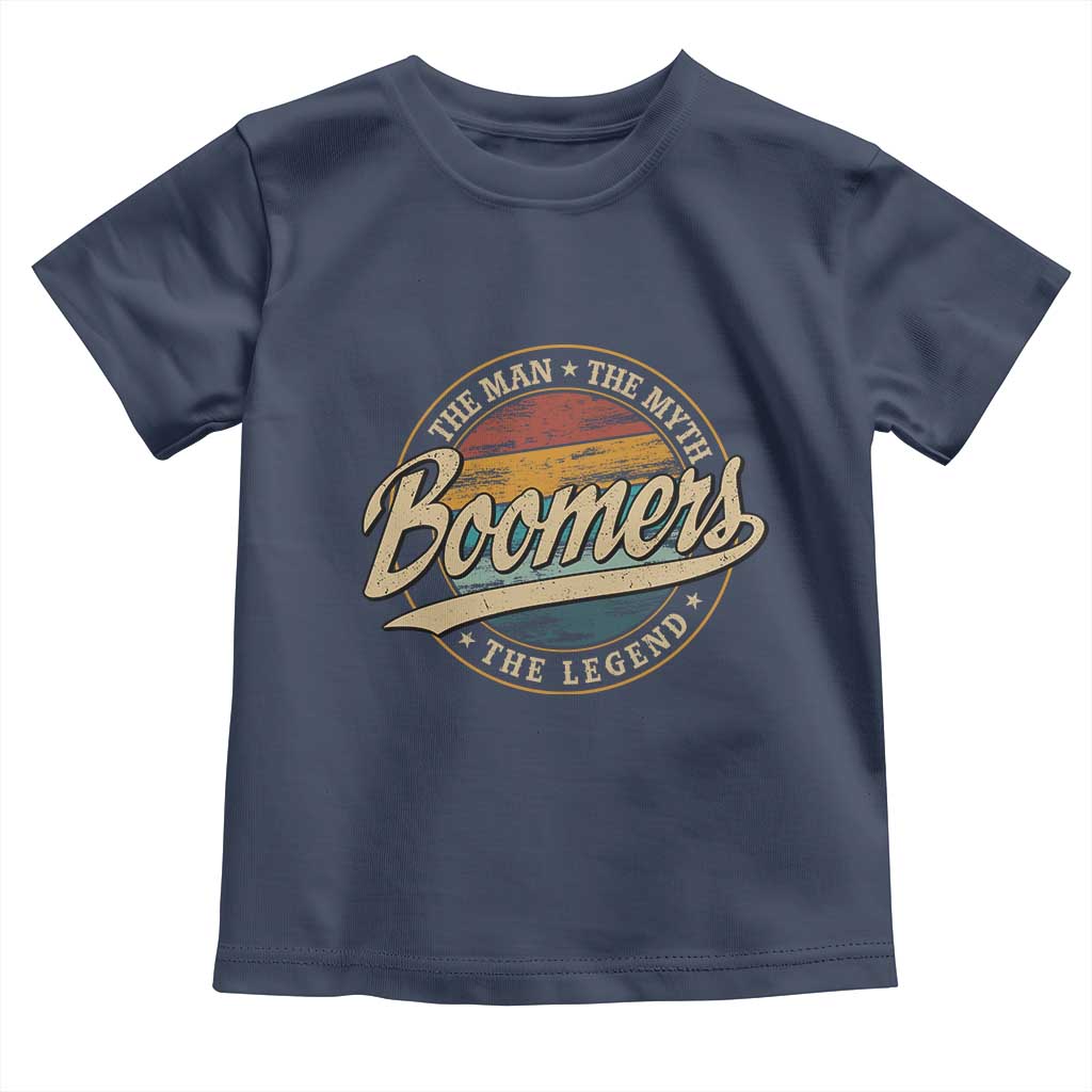 Boomers The Man The Myth The Legend Toddler T Shirt Retro Baby Boomers Generation - Wonder Print Shop