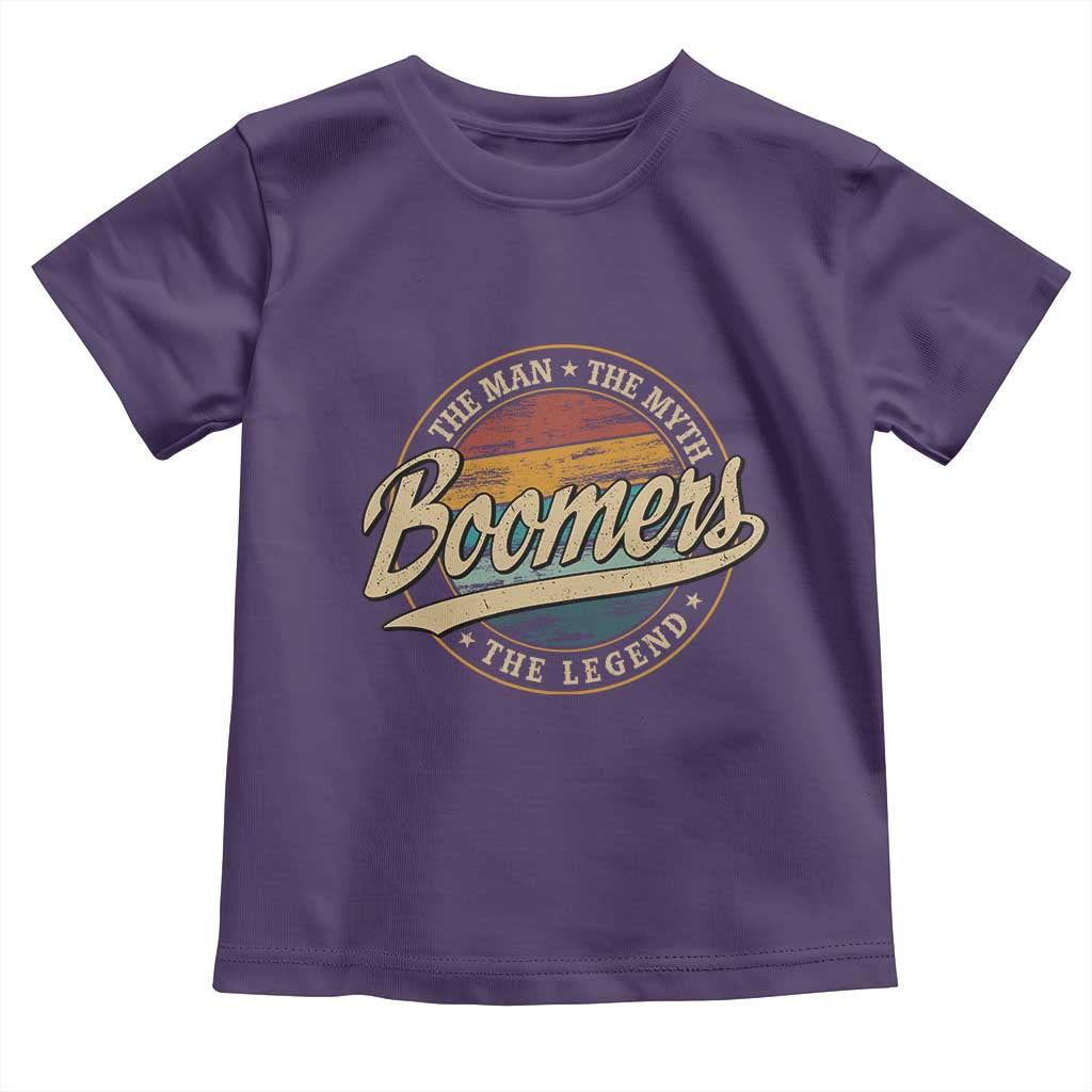 Boomers The Man The Myth The Legend Toddler T Shirt Retro Baby Boomers Generation - Wonder Print Shop