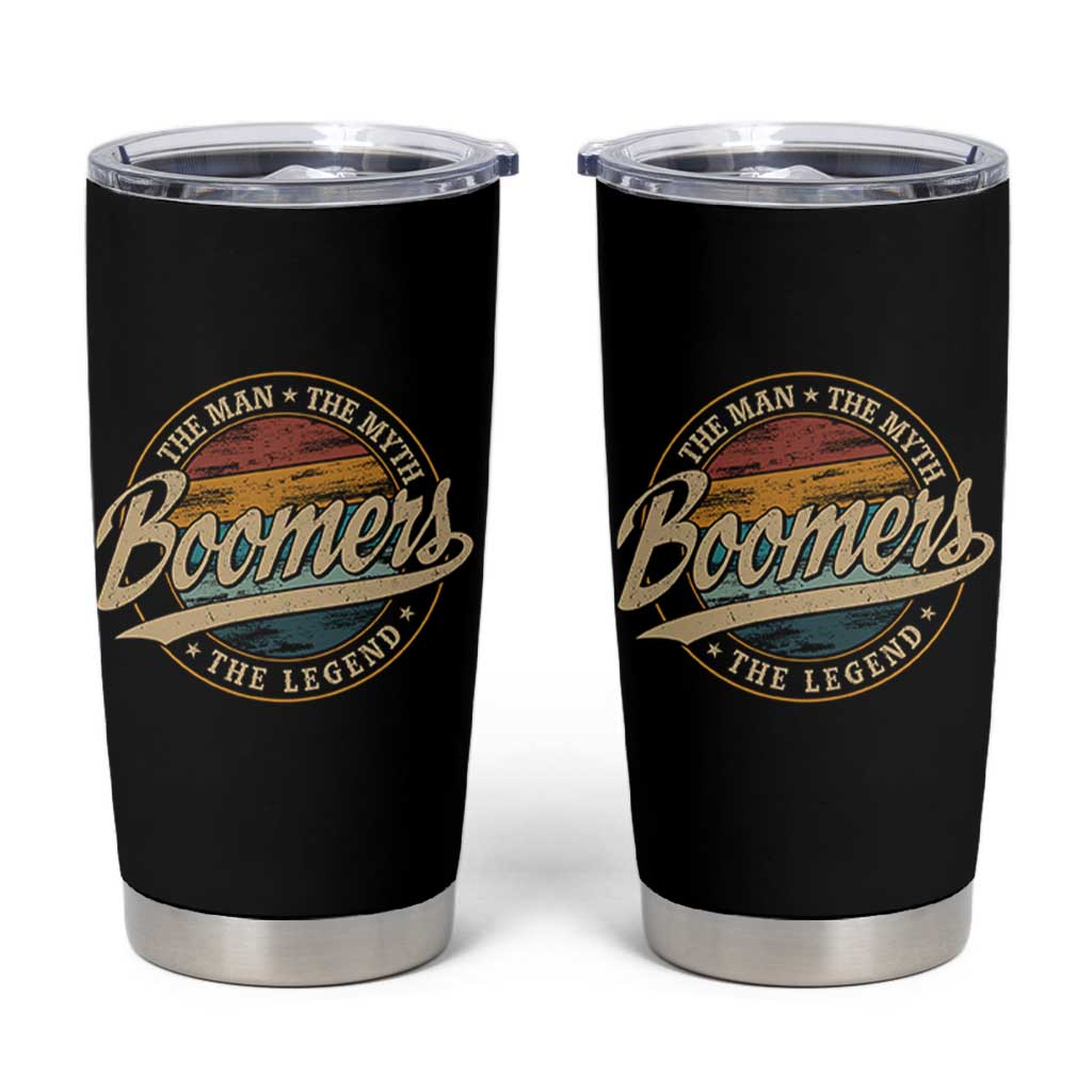 Boomers The Man The Myth The Legend Tumbler Cup Retro Baby Boomers Generation - Wonder Print Shop