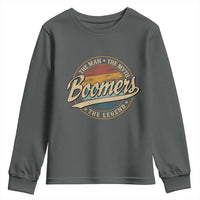Boomers The Man The Myth The Legend Youth Sweatshirt Retro Baby Boomers Generation - Wonder Print Shop