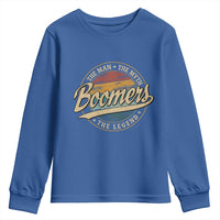 Boomers The Man The Myth The Legend Youth Sweatshirt Retro Baby Boomers Generation - Wonder Print Shop