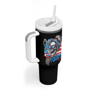 Funny Chill The Fourth Out 4th Of July Tumbler With Handle Patriotic Skeleton Popsicle US Flag - Wonder Print Shop