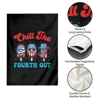Funny Chill The Fourth Out Garden Flag 4th of July Horror Movie Popsicle Mask USA Flag - Wonder Print Shop