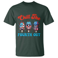 Funny Chill The Fourth Out T Shirt 4th of July Horror Movie Popsicle Mask USA Flag - Wonder Print Shop