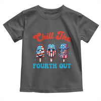 Funny Chill The Fourth Out Toddler T Shirt 4th of July Horror Movie Popsicle Mask USA Flag - Wonder Print Shop