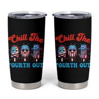 Funny Chill The Fourth Out Tumbler Cup 4th of July Horror Movie Popsicle Mask USA Flag - Wonder Print Shop