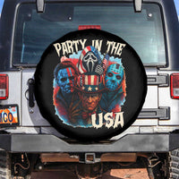Funny Creepy 4th Of July Party In The USA Spare Tire Cover 4th Of July Horror Movie Independence Day - Wonder Print Shop