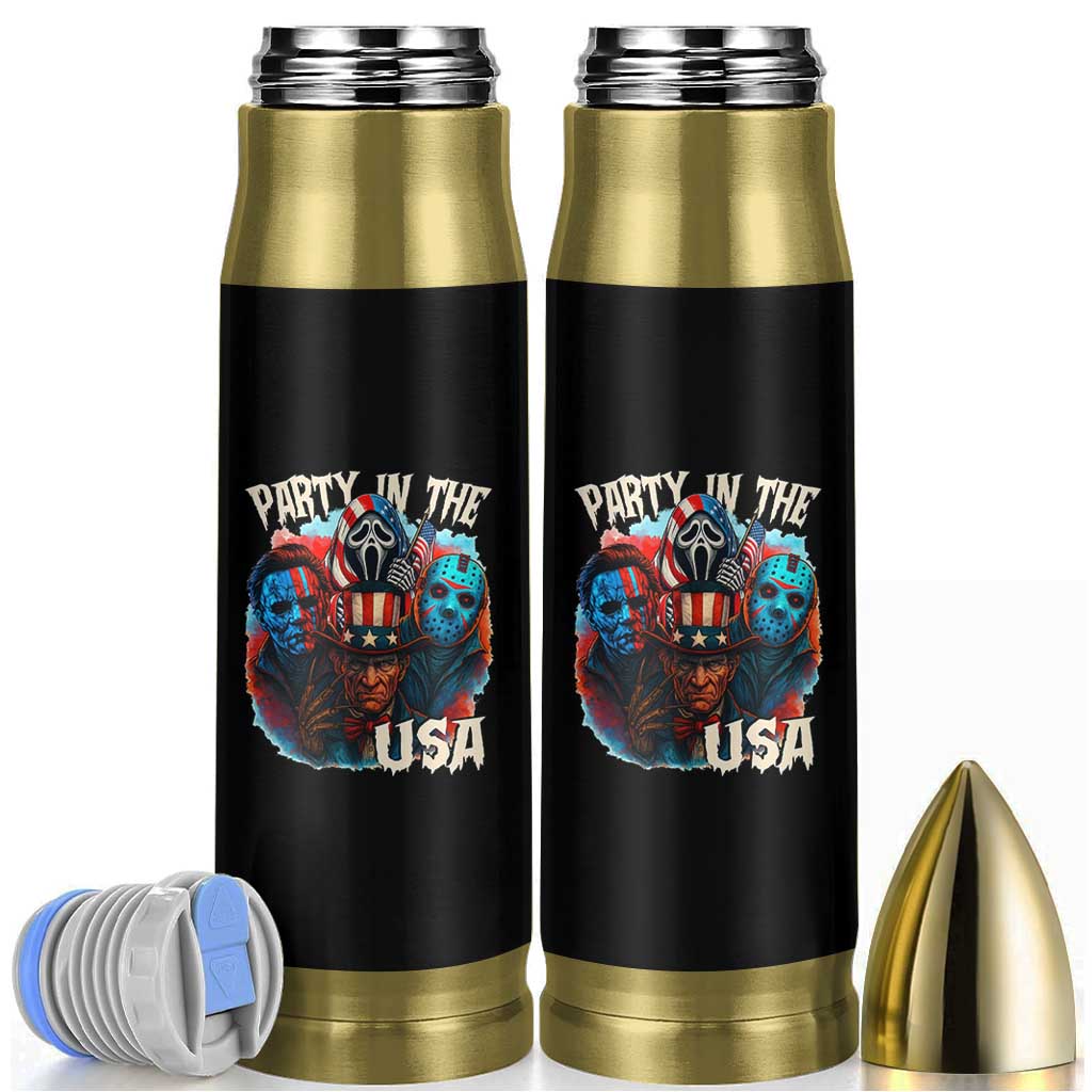 Funny Creepy 4th Of July Party In The USA Bullet Tumbler 4th Of July Horror Movie Independence Day - Wonder Print Shop