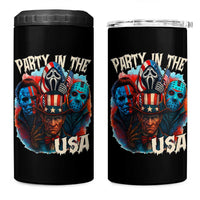 Funny Creepy 4th Of July Party In The USA 4 in 1 Can Cooler Tumbler 4th Of July Horror Movie Independence Day - Wonder Print Shop