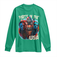 Funny Creepy 4th Of July Party In The USA Long Sleeve Shirt 4th Of July Horror Movie Independence Day - Wonder Print Shop