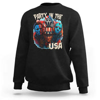 Funny Creepy 4th Of July Party In The USA Sweatshirt 4th Of July Horror Movie Independence Day - Wonder Print Shop